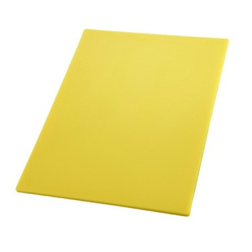 Winco CBYL-1218 12" x 18" x  0.5" Rectangular Cutting Board - Yellow