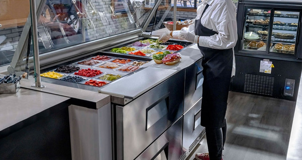 Sandwich and Salad Refrigerated Prep Tables