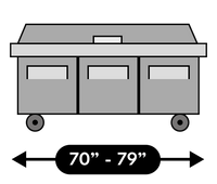 Refrigerated prep table collection cts3 70 79 inch sandwich prep table min
